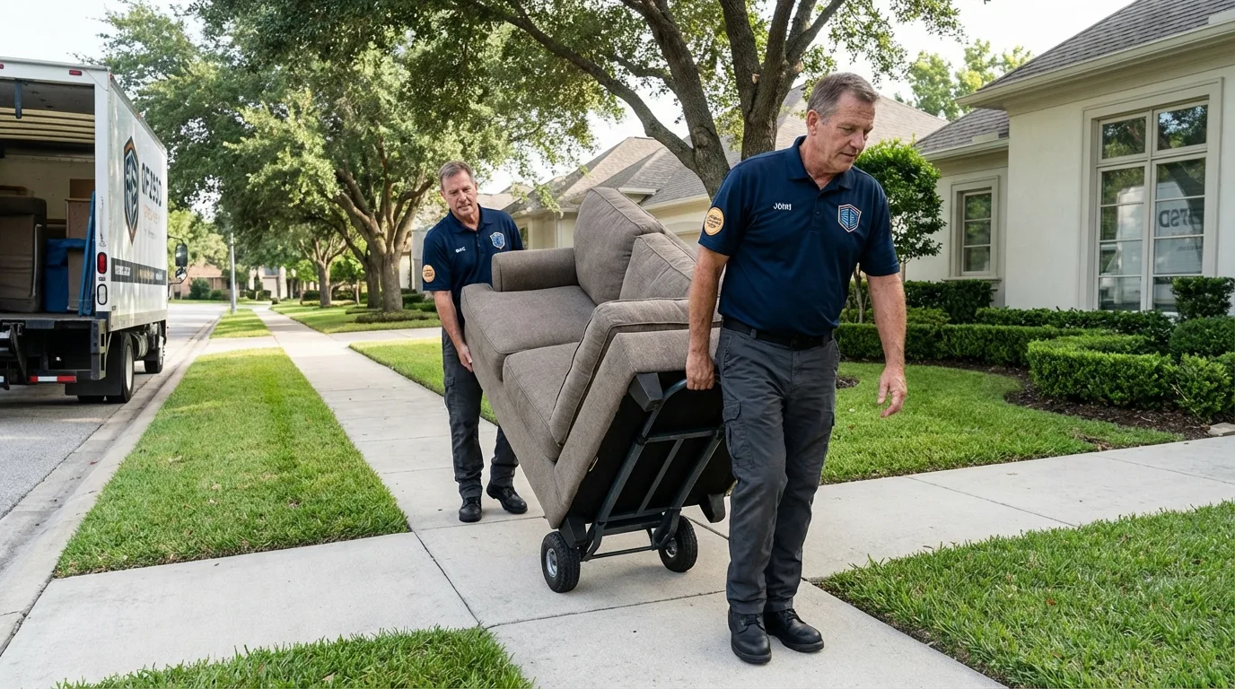 Local residential moving crew loading furniture in Gold Canyon, AZ